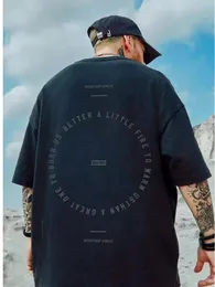 Summer Casual Loose Tshirt Kort ärm Mens Fashion Printing Stora 8xl Hip Hop -par bär halvärmad bomullstopp 240506