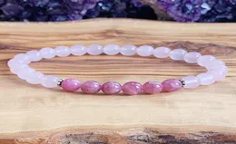 MG1234 6 mm AAA Pink Turmalin Handgelenk Mala Armband Damen Selbstliebe handgefertigtes Rosenquarz Schmuck 5800578