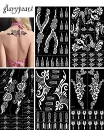 Whole30 Designs 1 Piece Large Henna Stencil Hollow Airbrush Paint Mall Sexig Women Makeup Body Art Tattoo Stencil Temporar5460628