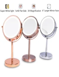 6quot 1x3x Manteramento de dupla face com suporte 18 LED LED BATERAGEM DE MAIXAÇÃO DE MAPACIDADE DE MAIXAÇÃO BATERAGEM DE BATERAGEM ROSEGOLD B1955528