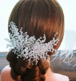 2017 Eleganti accessori per capelli da sposa per matrimoni Eleganti gioielli fatti a mano Rhinestone da sposa da sposa per capelli Pageant Pettlen C1901976398