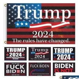 BANNER BANDS DHS 19 Estilo 2024 Trump Biden Flag 90x150cm Eleição presidencial dos EUA Polyster Pongee Banners Drop Deliver