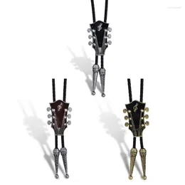 Bow Ties Gaitar Bolo Tie Naszyjnik Western Moranse Cowboy Nectie