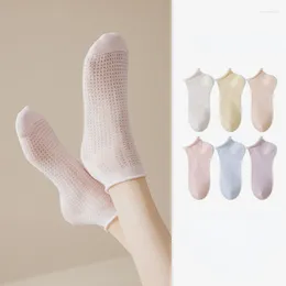 Women Socks Thin Mesh Invisible Mujer Non-slip Silicone Chaussette Ankle Low Female Boat No Show Breathable