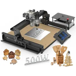 500W CNC Router Machine, CNC Wood Router 3 Axis Metal Milling Machine for Engraving Carving Wood Acrylic MDF PCB Plastic