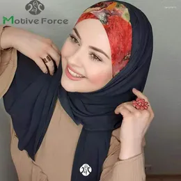 Etniska kläder Islam Luxury Hijab Mousseline Abaya Femme Musulman Foulard Hijabs For Woman Jersey Chiffon Scarf Bonnet Turban Undercap