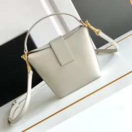 10a Spiegelqualität Designer Umhängetasche Frauen einfache echte Lederhandtaschen weiße Geldbeutel Bucket Bag Crossbody Tasche mit Riemen