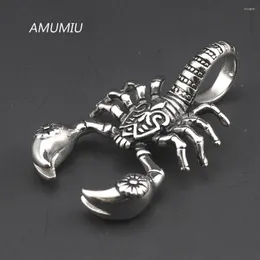 Подвесные ожерелья Amumiu Scorpion 316L Ожерелье из нержавеющей стали Высококачественные рождественские подарки для отца -мальчика Charms Punk KP002