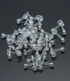 Ringos labiais de 100pc labret barra de piercing bioplásico de piercing bioplástica 16g jóias de piercing antiallergica