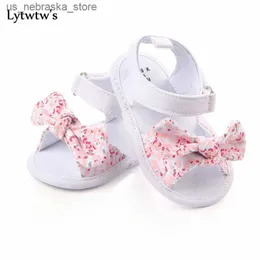 Сколпочка 1 Пара Lytww Childrens Baby and Girls Shoes non slip Canvas Bow Sandals Q240409