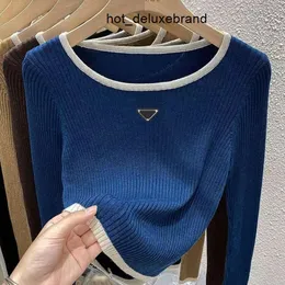 prada balmain burberry celine chanel miu miu loewe gucci fendi Вы Frauenpullover Pullover stricken 2023Autumn Winter O-Neck Longärmel in losen Stücken MS Render Unledes Frauen meh