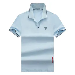 Polo collar short sleeved shirts Mens Polos Parkas hemd Camisas De Hombre Button Up Shirt Men Designers High quality pure cotton Chemise homme Stripe Breathable