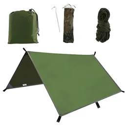 Tenda da tenda da sole 3x Tenda da campeggio all'aperto Tarpa tappetino da picnic impermeabile con sacchetto da trasporto Raintarp Hammock Shelter Sun Shelce 240422