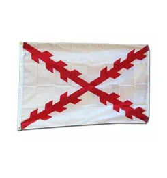 Cross of Burgundy Flag Spanien National Flag 3x5 ft Double Stitching Banner 90x150cm Party Gift 100d Polyester Printed Selling2777789