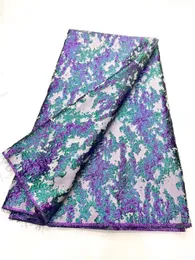 Ultimo tessuto africano Jacquard Brocade per donne vestito Floral Damask Materia