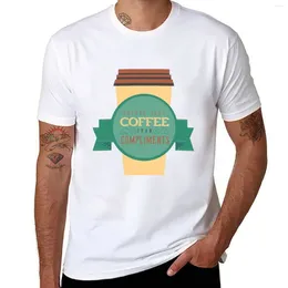 Herren-Tanktops nehmen lieber Kaffee als Komplimente T-Shirt Hippie Kleidung süße schlanke Fit T-Shirts für Männer