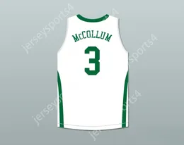 Alfândega de jovens/crianças personalizadas CJ McCollum 3 Glenoak High School Basquete Branco Jersey Top Stitched S-6xl