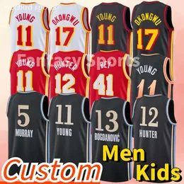 Youth Men Trae 11 Young Basketball Jersey Trent Forrest Onyeka Okongwu Johnson Bogdanovic 13 Clint Capela Bufkin Fernando Garrison Mathews Patty Mills Norris