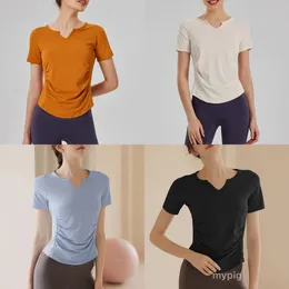 Yoga suit T-shirt loose short sleeved top for women's professional running exercise Pilates training and fitness wear