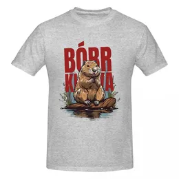 T-shirt maschile Bobr Kua-Bober Bobr Beaver Boberek 100% T-shirt in cotone Magnello Magnello Magliera Mano Round Neck Short Short S-6xl D240509