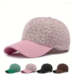 Ball Caps Fashion Small Broken Flower Baseball Cap Hard Top Women's Hat Spring Summer Outdoor Sun Shield