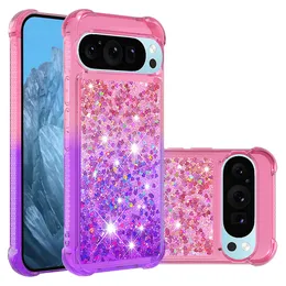 Phone Cases For Google Pixel 9 8 8A 7A 7 Pro Moto G Stylus Power Play 5G 2024 Quicksand Shockproof Gradient Case Cover Fundas