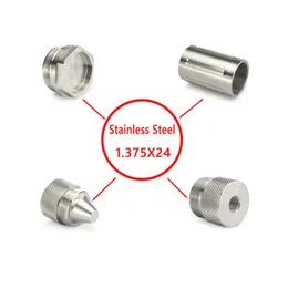 304 Stainless Steel Replacement Parts 1/2x28 5/8x24 End Cap Extention Tube Baffle Extra Cone Cups 1.375x24 TPI for Modular Kit