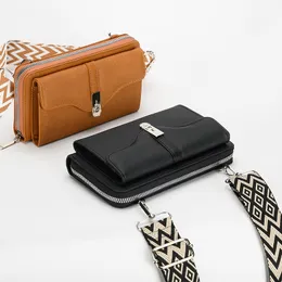 Heißverkaufs Frauenbeutel für Herbst- und Winter neue Frauen -Schulter -Cross -Body -Taschen Breitband -Mobiltelefontaschen große Kapazität kleine Quadratbeutel