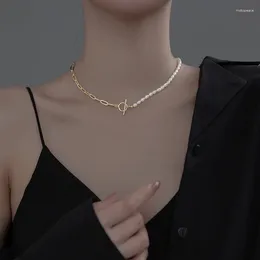 PENDANTS ENOSOLA 925 Sterling Silver Pearls Chain Choker Necklace Women Goth Jewelry Punk BOHO Designer Top Ins Trendy Natale
