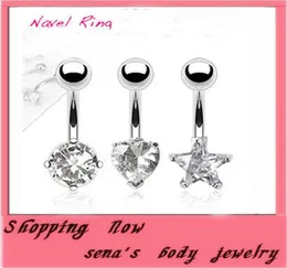 New 2015 Fashion Europestyle Belly Button Rings Stainless Steel Navel Piercing Belly Rings Body Jewelry Shiny jewel zircon buckle 1902004