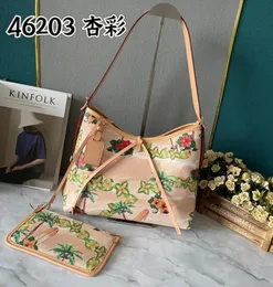 7A جودة الفاخرة Carryall Bag Bag Bag Women Fashion Graffiti Flowers Lounder Hand Handbag Barged Crossbody Bag Bags Counter Bag Bag MM