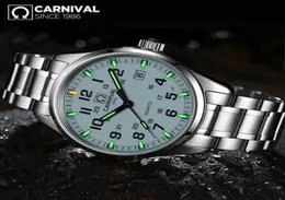 Carnival T25 Tritium Luminous Watch Mężczyzn Men Męskie zegarki Top Marka luksusowa kwarcowa ręka Zegar Mężczyzna RELOJ HOMBRE 2019 LJ206031232