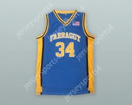 Niestandardowy Nay Men Youth/Kids Kevin Garnett 34 Farragut Career Academy Blue Basketball Jersey Top Sched S-6xl