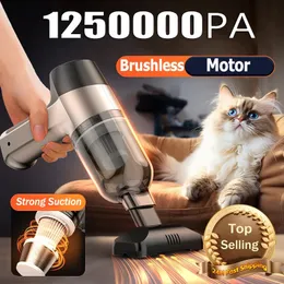 125000PA Car Vacuum Cleaner Wireless Handheld Portable Cleaner For Home Appliance Poweful Cleaning Machine Car Cleaner 240508