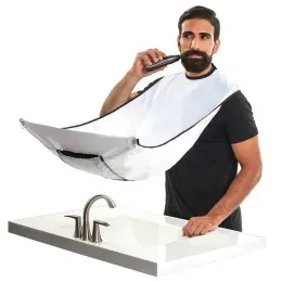 NY MAN BAMBRUK APRON Male Beard Förkläde Razor Holder Hair Shave Beard Catcher Vattentät blommig Tyg Badrum Rengöring Present For Man- För män Rakande förklädeuppsättning