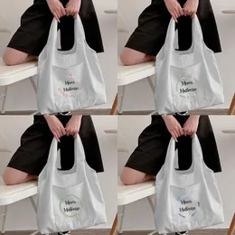 Sacolas de compras Obrigado Mistress Prind ombro casual Casual Capacidade feminina Bolsa transportando presente para professora