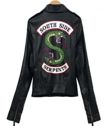 Women039s Jackets 2021 Riverdale PU Stampato logo Stampato Southside Serpents Women Streetwear Leather Jacket1871566