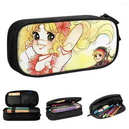 Candy Anime Pencil Case Schöne Kawaii White Adley Pen Bag Schüler Große Speicher Schüler Schule Geschenke Bleistifte