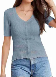 Kvinnors tröjor Transparent Mesh Crochet Top-knapp stickad kortärmad V-ringning Kort sjal Cardigan Fashion Knitwear
