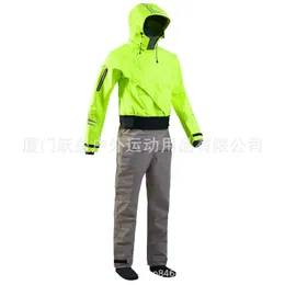 Våtdräkter Drysuits kvinnors torkdräkt för kajakpaddling torrdräkt dykning sufing främre zip vattentäta onepiece hoodies med latex manschetter och nack DW15 231011