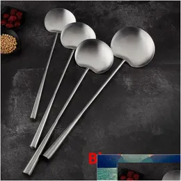 Fruit Vegetable Tools Stainless Steel Big Long Handle Spata Spoon Scoop Restaurant Canteen Chef Large Pot Shovel Kitchen Utensil S Dhkxk