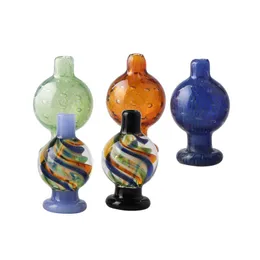 27/28mm OD farbenfrohe Rauchglas Blasen Kohlenhydrate für Quarzknallernägel Wasserrohre Bongs Rohrleitungen