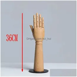 Mannequin Ding Sketch Model Home Decor Human Artist Models Wood Grain Dummy Hands For Jewelry Display 230802 Drop Delivery Packaging Dhrhn
