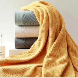 Havlu Robes 3pcs/Paket Uzun elekli pamuklu banyo havlu yüz havlu seti katı yumuşak hızlı kuru banyo havlu bej gri sarı plaj havlusu