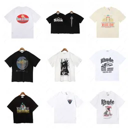 Rhude T-shirty luksusowe marki mody oryginalny design hip hop tee bawełny wysokiej jakości koszulka