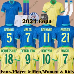 24 25 koszulki piłkarskie Camiseta futbol Paqueta Brazils Antony Equipment Jr Koszulka piłkarska Richarlison Zestawy Jesus Brasil Pele Maillot de Foot Soccer koszulki