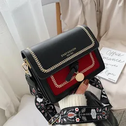 Shoulder Bags ATLI Contrast Color Leather Crossbody For Women 2024 Travel Handbag Fashion Simple Ladies Messenger Bag
