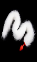 Giocattoli sessuali per adulti fetish 78 cm Long White Plug coda anali