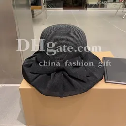 Дизайнерская рюша соломенная шляпа Женщины широкая ковша шляпа для отдыха