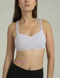 디자이너 Lul Yoga Outfit Sport Bras Women High Support Colorpulfulkoala Womens Dreamlux 레이스 업 스포츠 브라 크로스 백 탑이있는 폼 컵